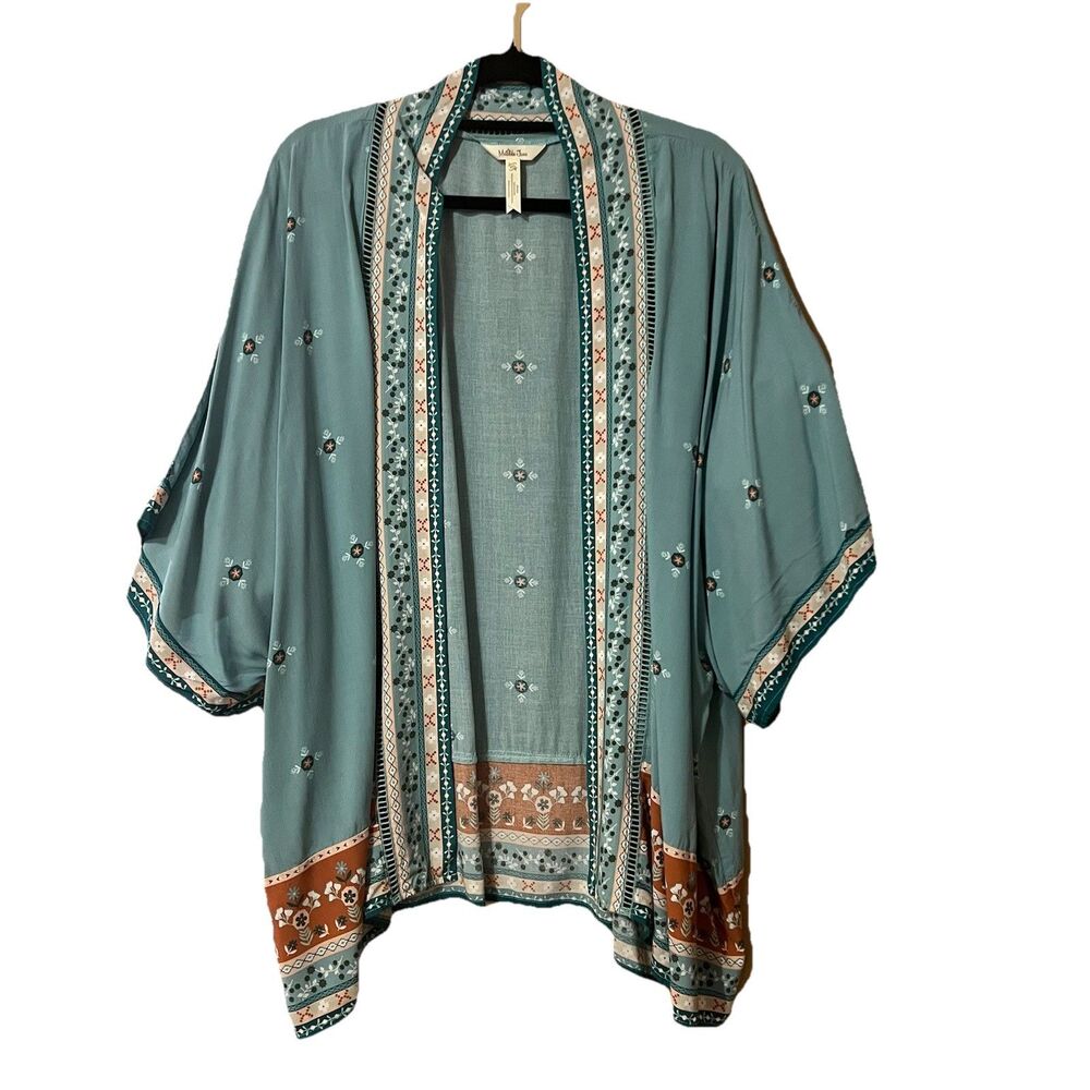 Matilda Jane Wonderment Days Like This Kimono Top 31655T Blue Women's M/L